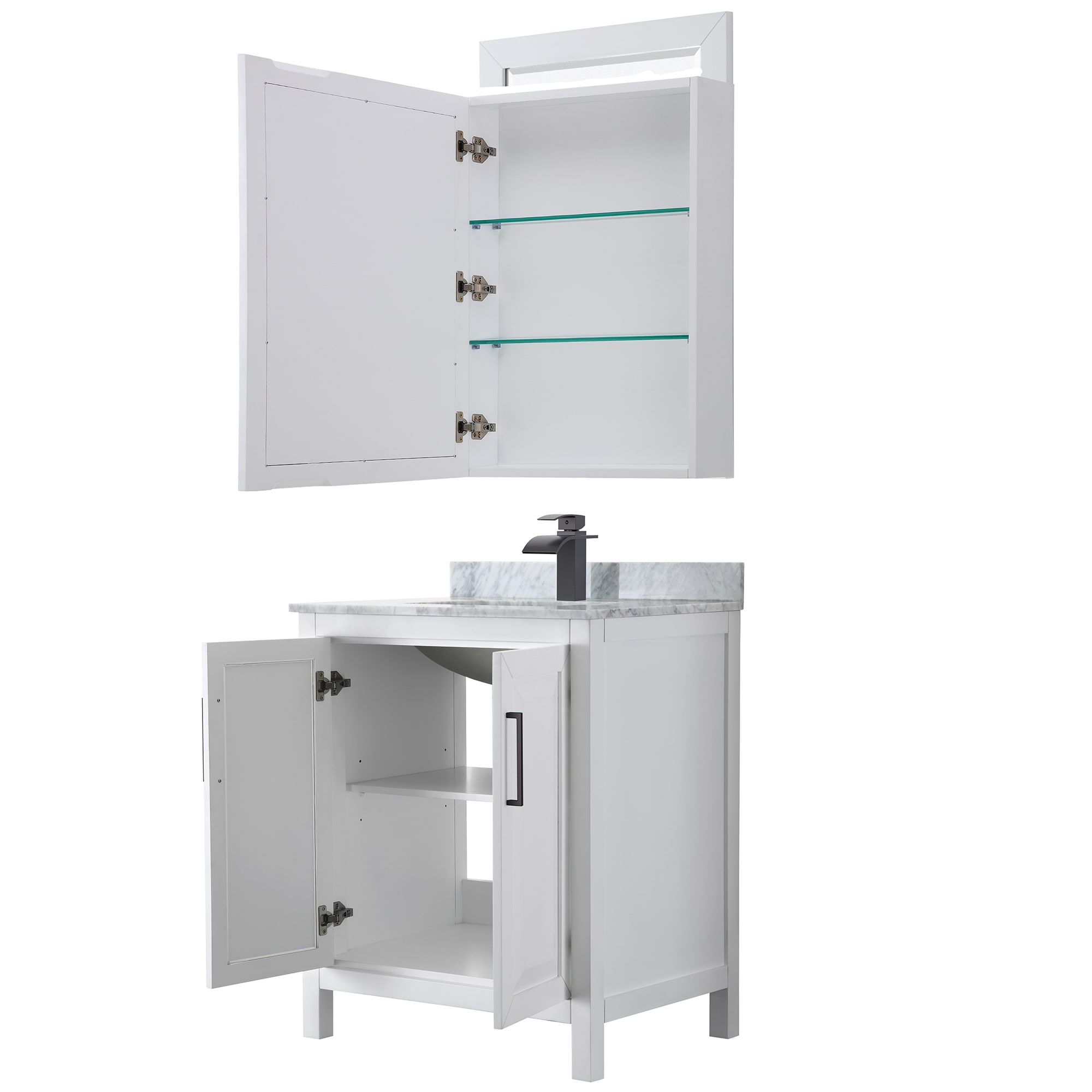 Wyndham Collection WCV252530SWBCMUNSMED Bath-Vanity-Combo - View #2