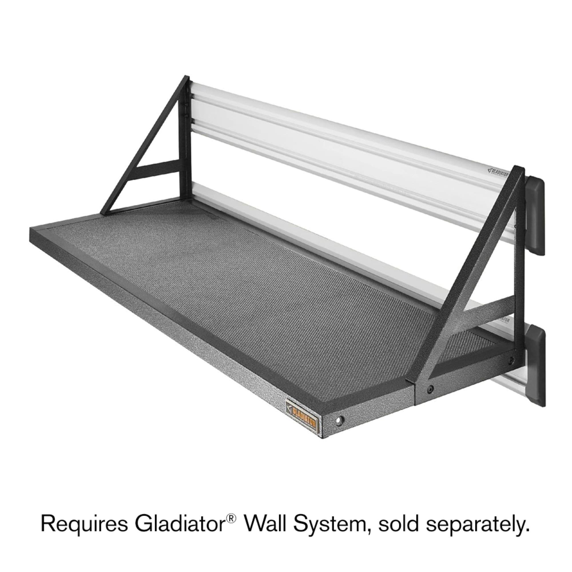 Gladiator 30-in Shoe Rack for GearTrack/GearWall 30-in Granite Steel  Multipurpose Shelf in the Slatwall & Rail Storage Systems department at