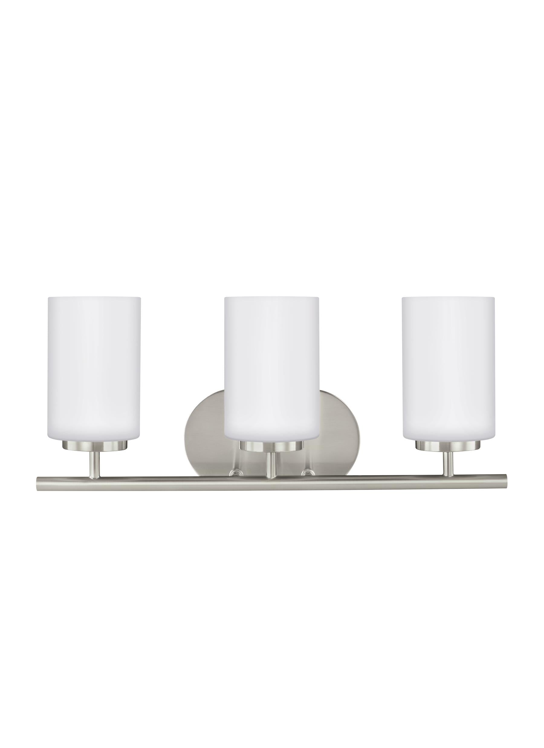 Generation Lighting 41162EN3-962 Oslo 20-in 3 -Light Brushed Nickel Modern/contemporary Vanity light