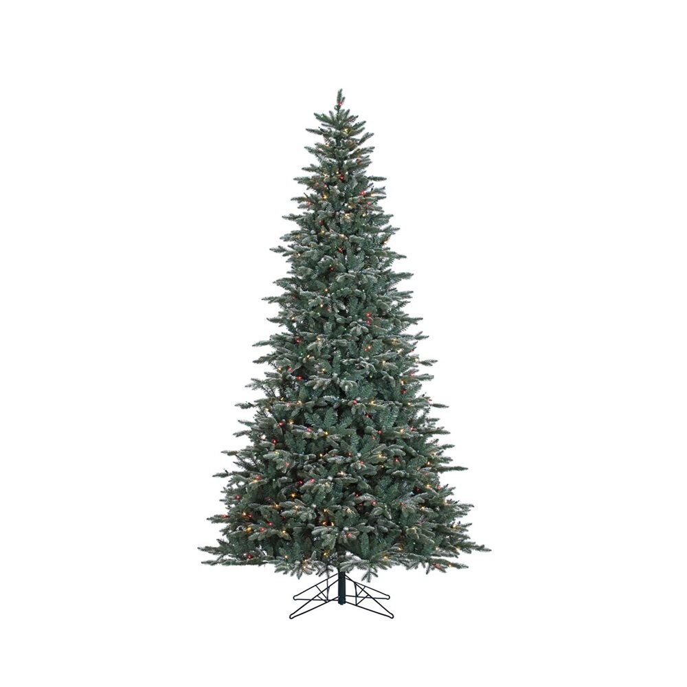  A159782 9-ft Pre-lit Slim Flocked Artificial Christmas Tree with Incandescent Lights