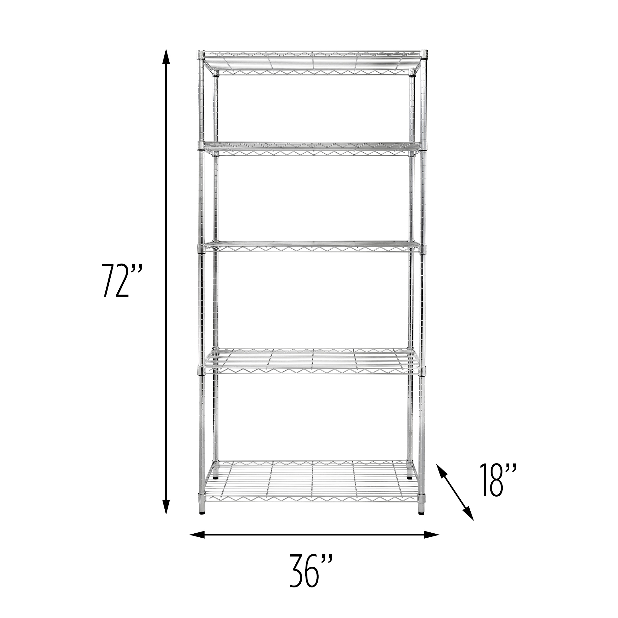 Honey-Can-Do Black 4-Tier Heavy Duty Steel Shelf