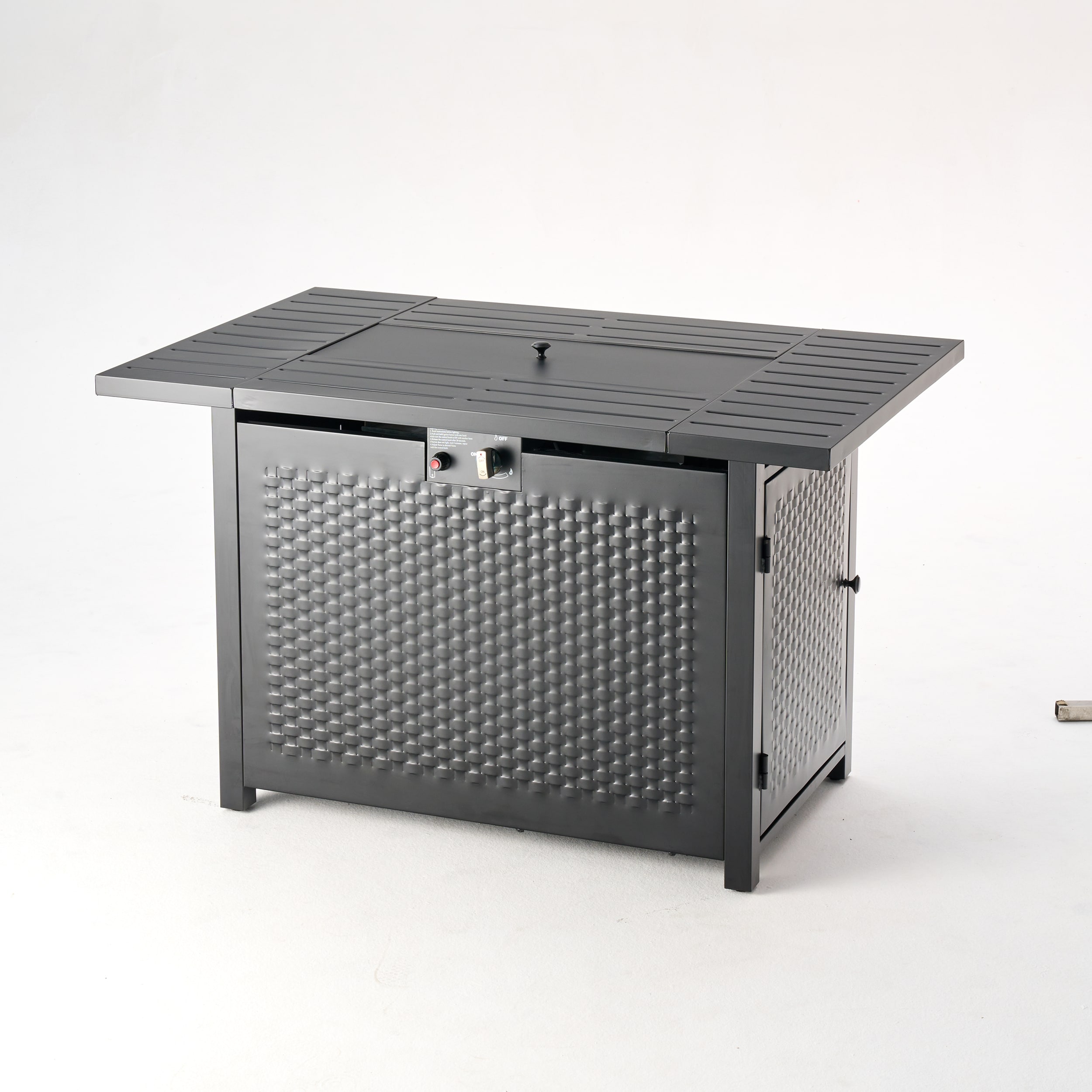 Deko Living COB10010 43.31-in W 50000 Maximum BTUs Steel Rectangle Portable Liquid propane Fire pit table