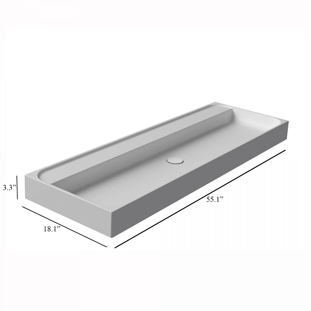 WS Bath Collections UNIT PLUS 140A.00 Bath-Sink - View #6