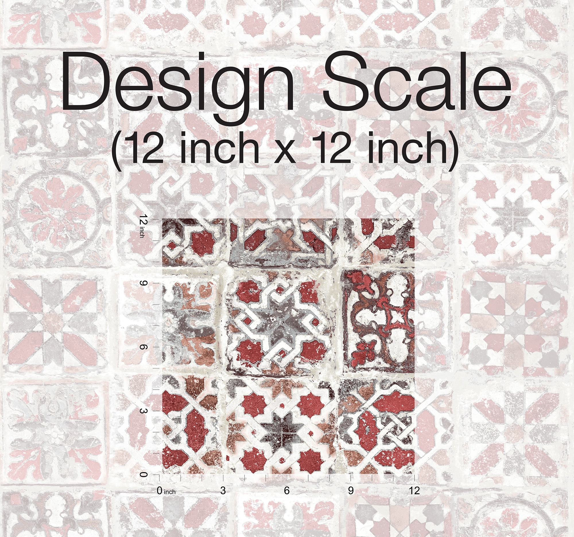 York Wallcoverings PSW1300RL York Premium Peel and Stick Stonecraft 45-Sq. Feet Red Non-woven Tile Self-adhesive Peel and Stick Wallpaper