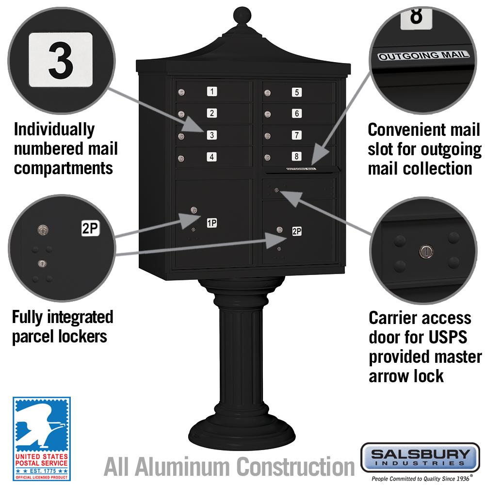 SALSBURY INDUSTRIES 3308R-BLK-U mailboxes - View #2