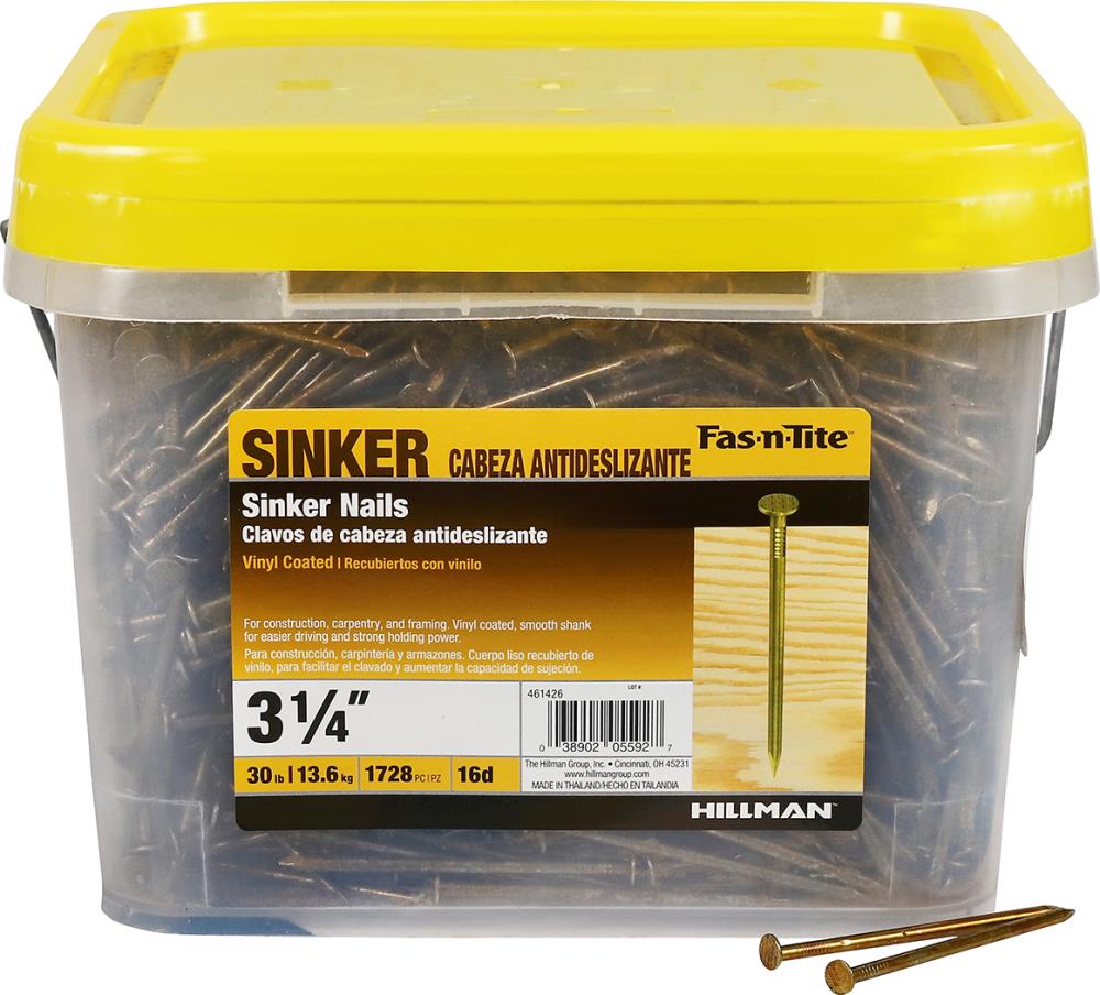 Grip-Rite 16d x 3-1/4 In. 9 ga Coated Sinker Framing Nails (1920 Ct., 30  Lb.) | eBay