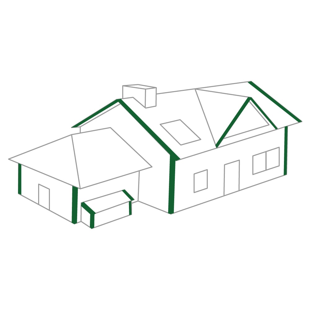 Part #WS-47-UOC Outside Corner Trim for Corrugated Metal Roofing