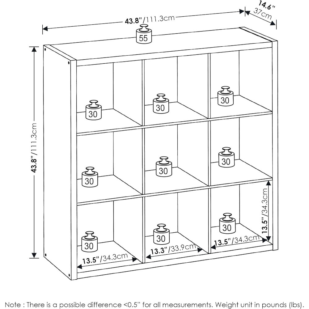 FurniFact BO3302963WHT Free-Standing-Shelving - View #7