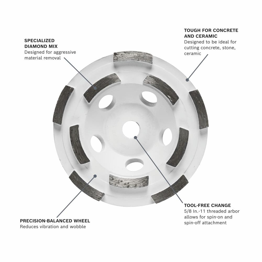 Bosch 4-1/2-in Dry Segmented Rim Diamond Saw Blade in the Diamond Saw  Blades department at