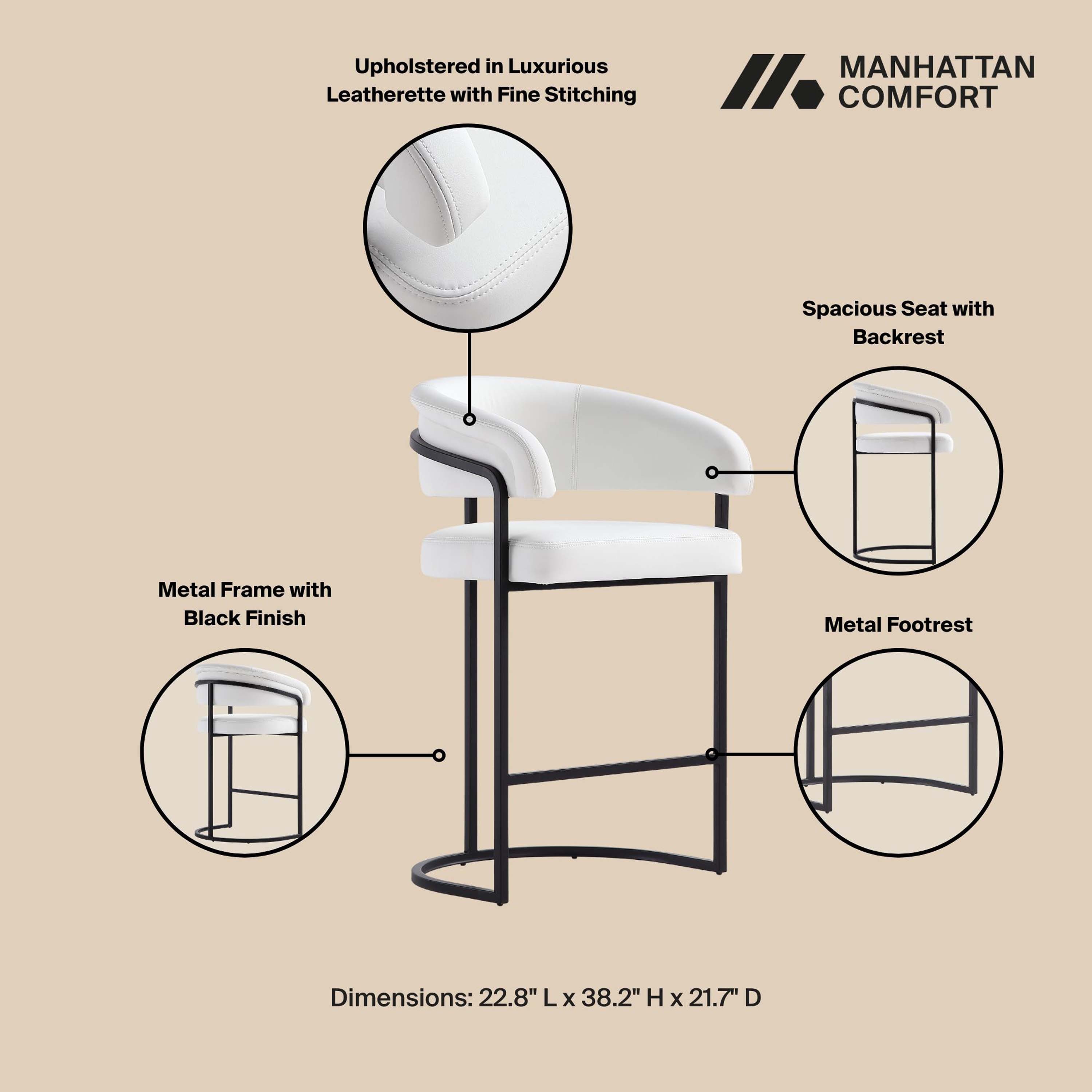 Manhattan Comfort 3-CS018-WH stools - View #4