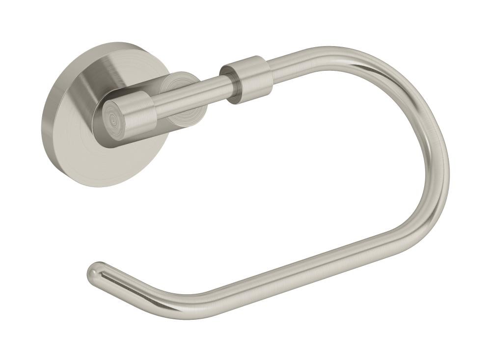 Symmons 433TP-STN Sereno Satin Nickel Wall mount Single post Toilet Paper Holder 1 -Rolls with Storage