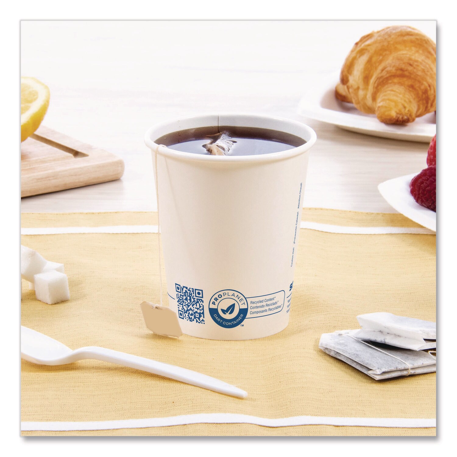 Solo Recycled Content PCF Paper Hot Cups ProPlanet Seal 10 oz White 50 ...