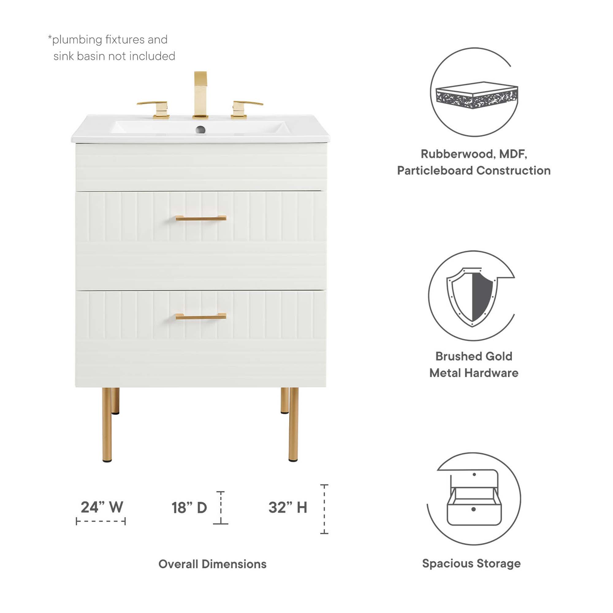 Modway EEI-5106-WHI vanities - View #2