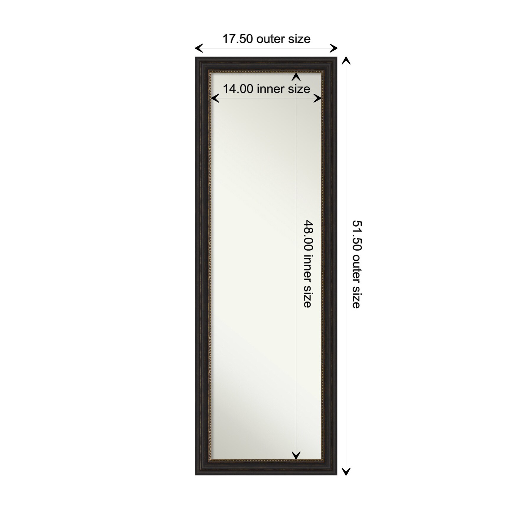 Accent Bronze Full-Length Rectangular Door Mirror