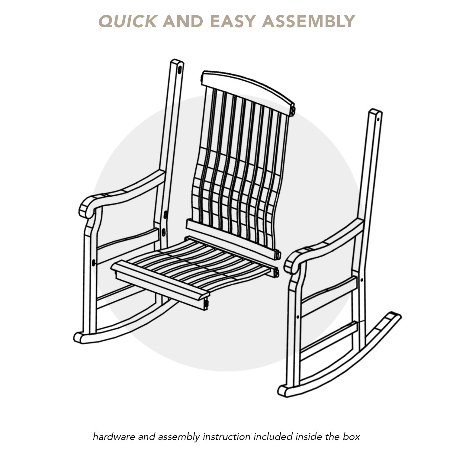 Cambridge Casual Colton Natural Teak Wood Frame Rocking Chair(s) with ...