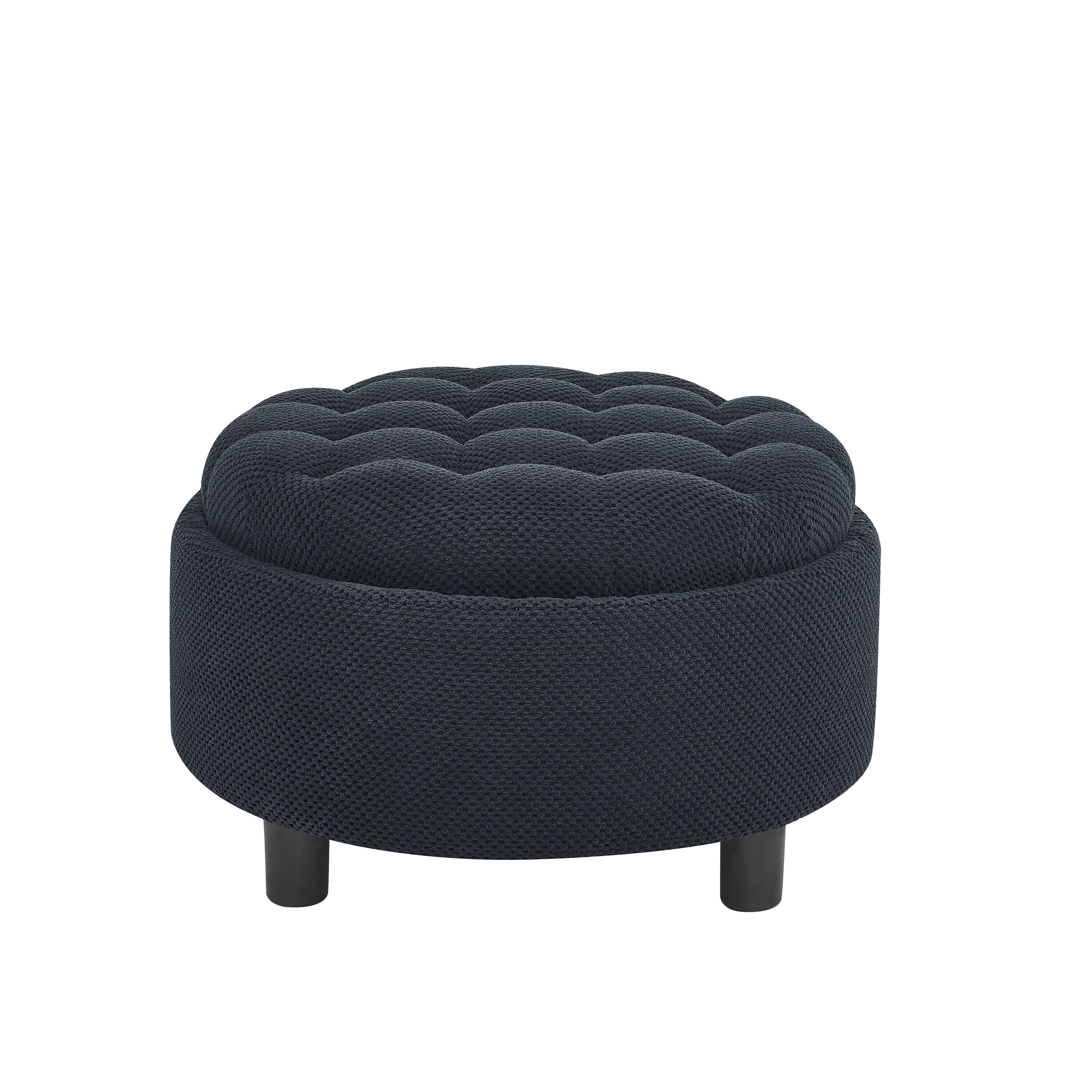 Aortzio DJ4003-BLACK Indoor-Ottomans - View #3