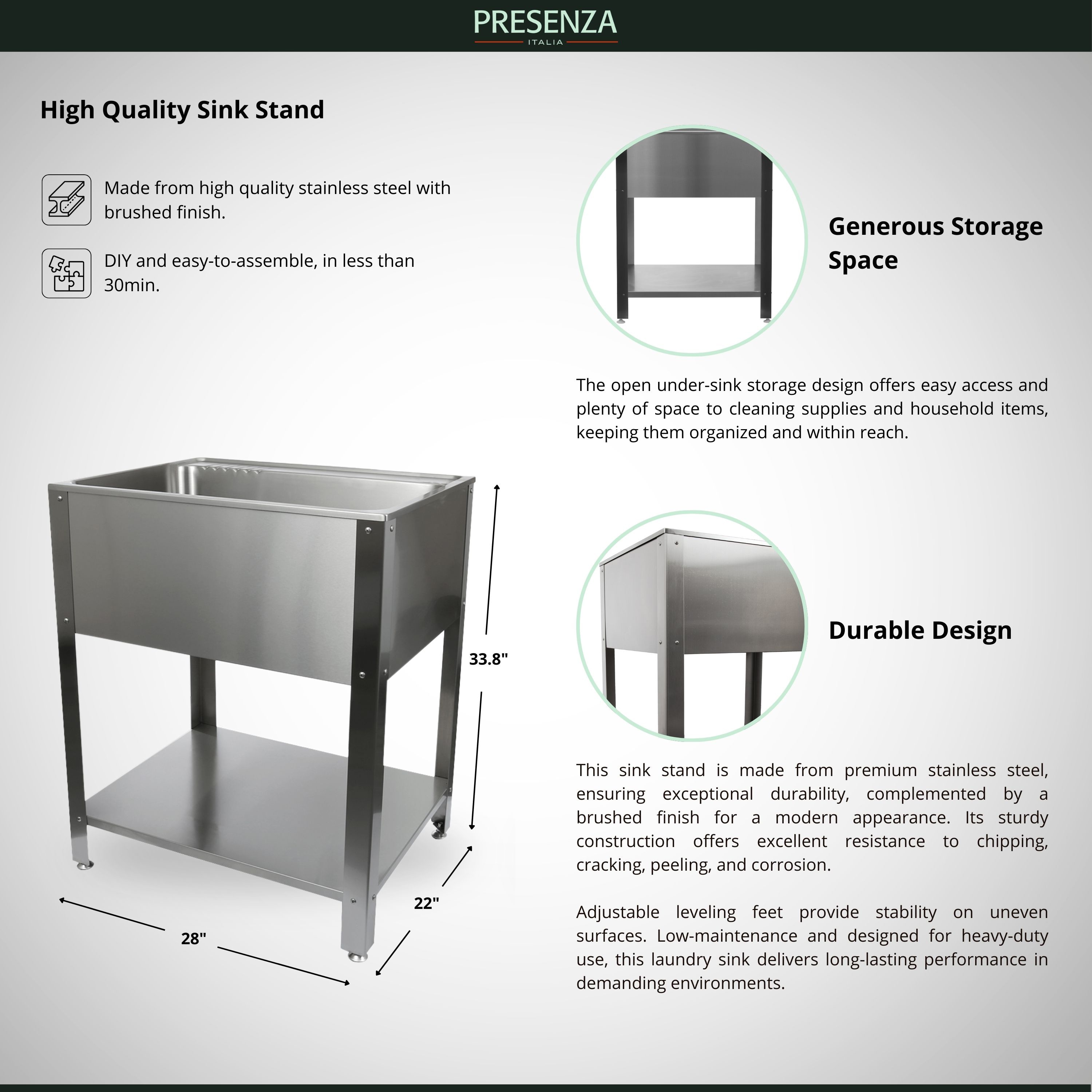 Presenza 78794 Laundry-Tubs-Utility-Sinks - View #12