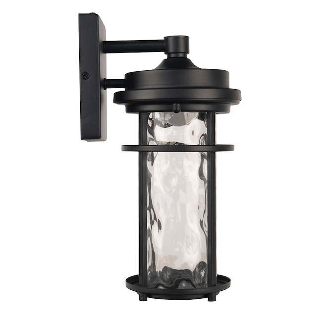 allen + roth Clear Spring 13.5-in H Black LED Outdoor Wall Light allen + roth Clear Spring 13.5-in H Black LED Outdoor Wall Light