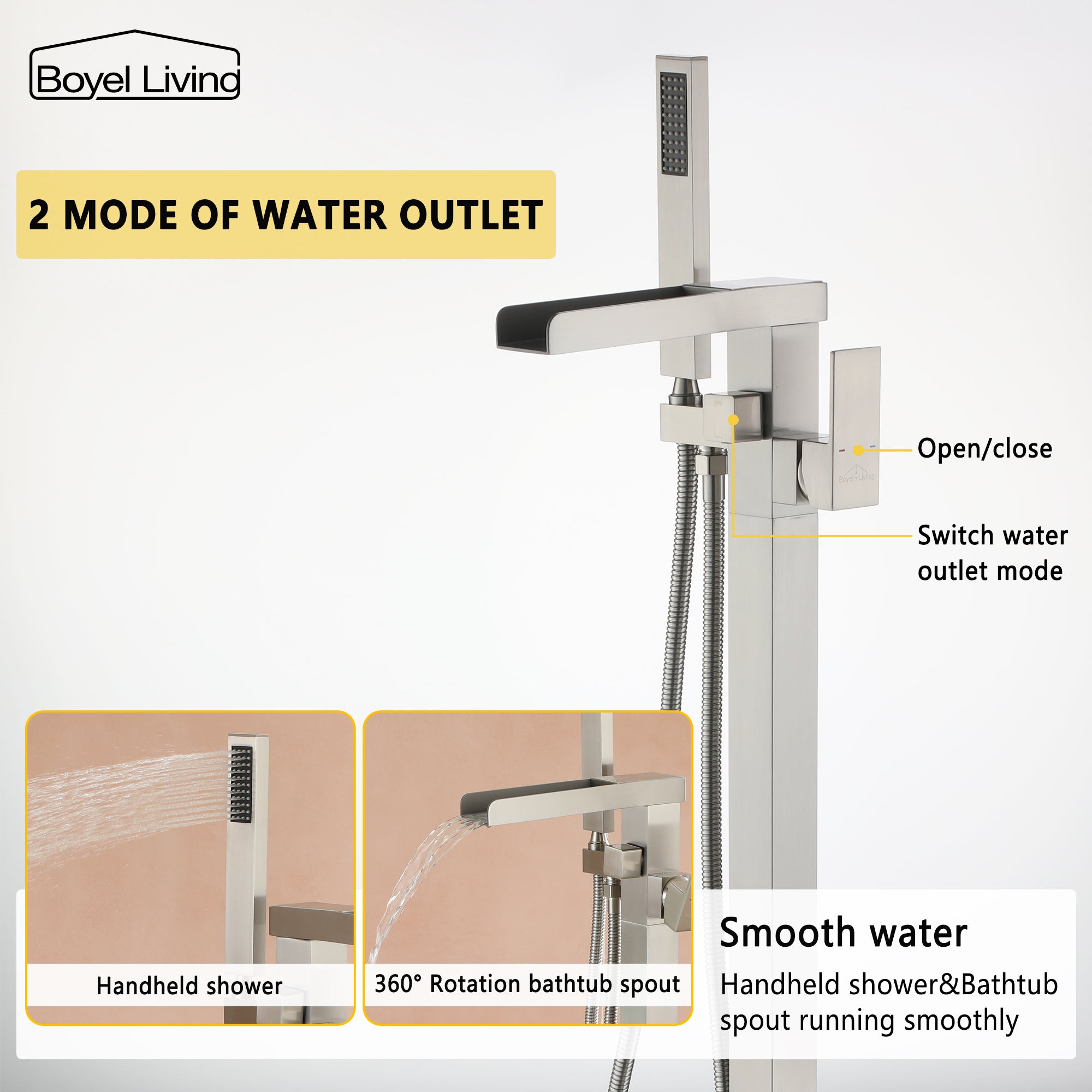 Boyel Living MS-I1512-BN Roman-Tub-Faucets - View #6
