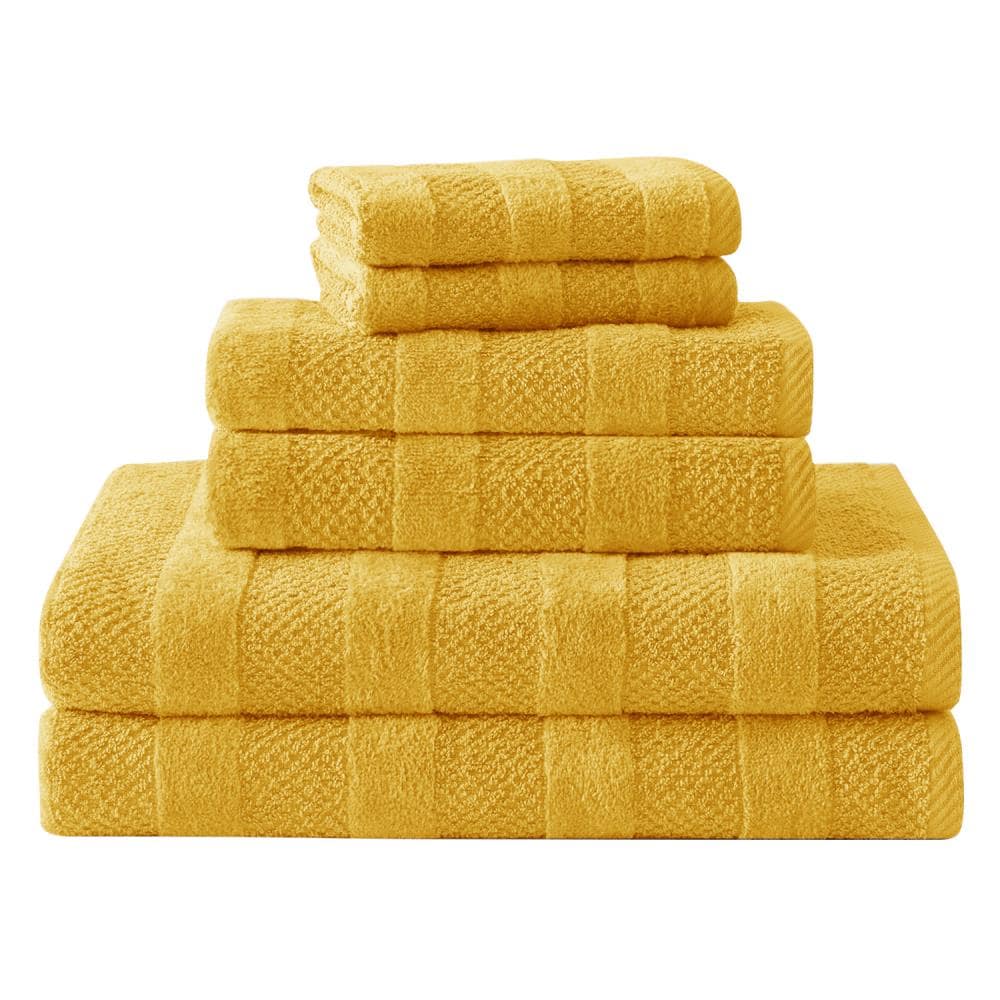 Cannon 6-Piece Sorbet Cotton Quick Dry Bath Towel Set (Shear Bliss) in the Bathroom  Towels department at