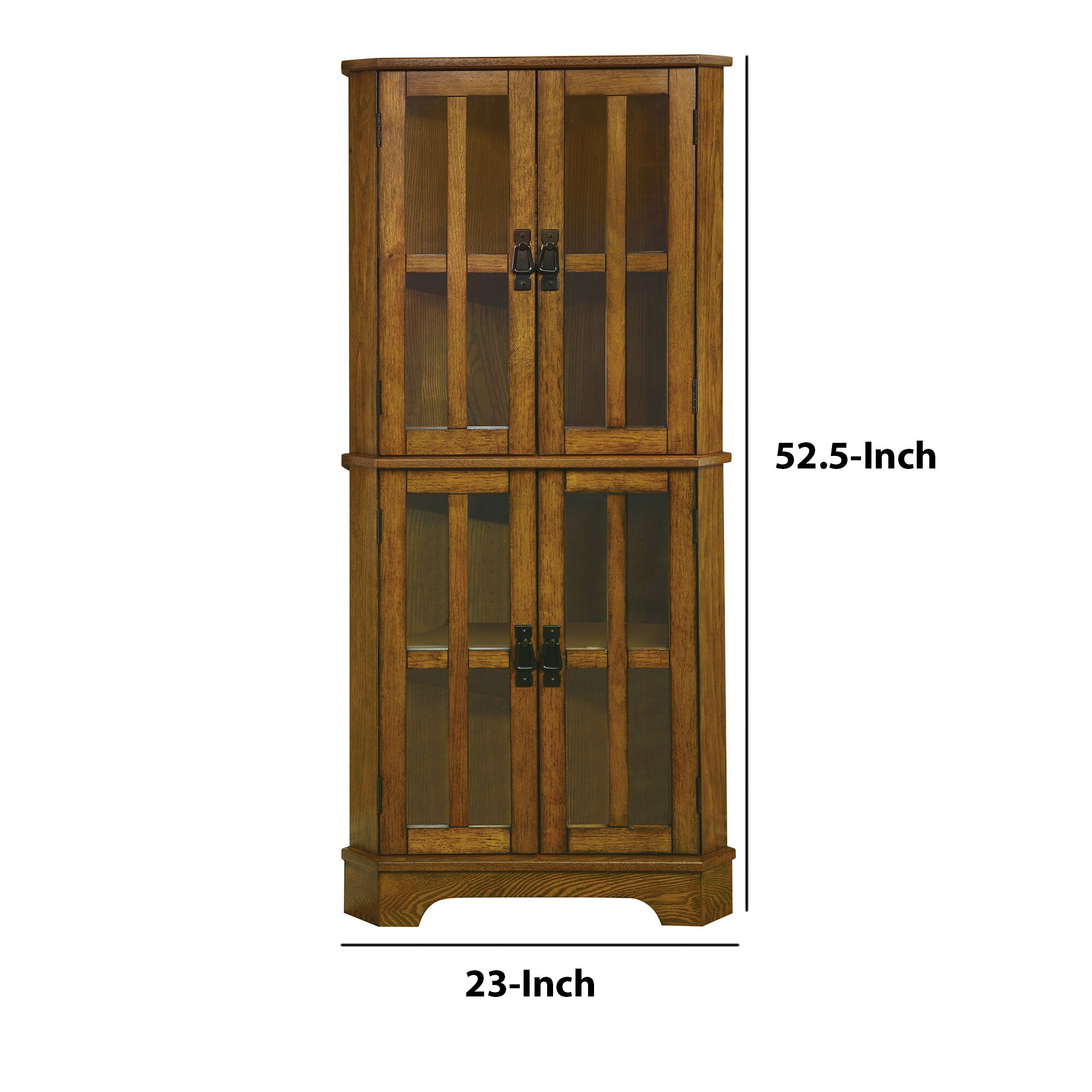 Benzara Contemporary Modern Brown Wood Curio Cabinet In The Dining   65658906 