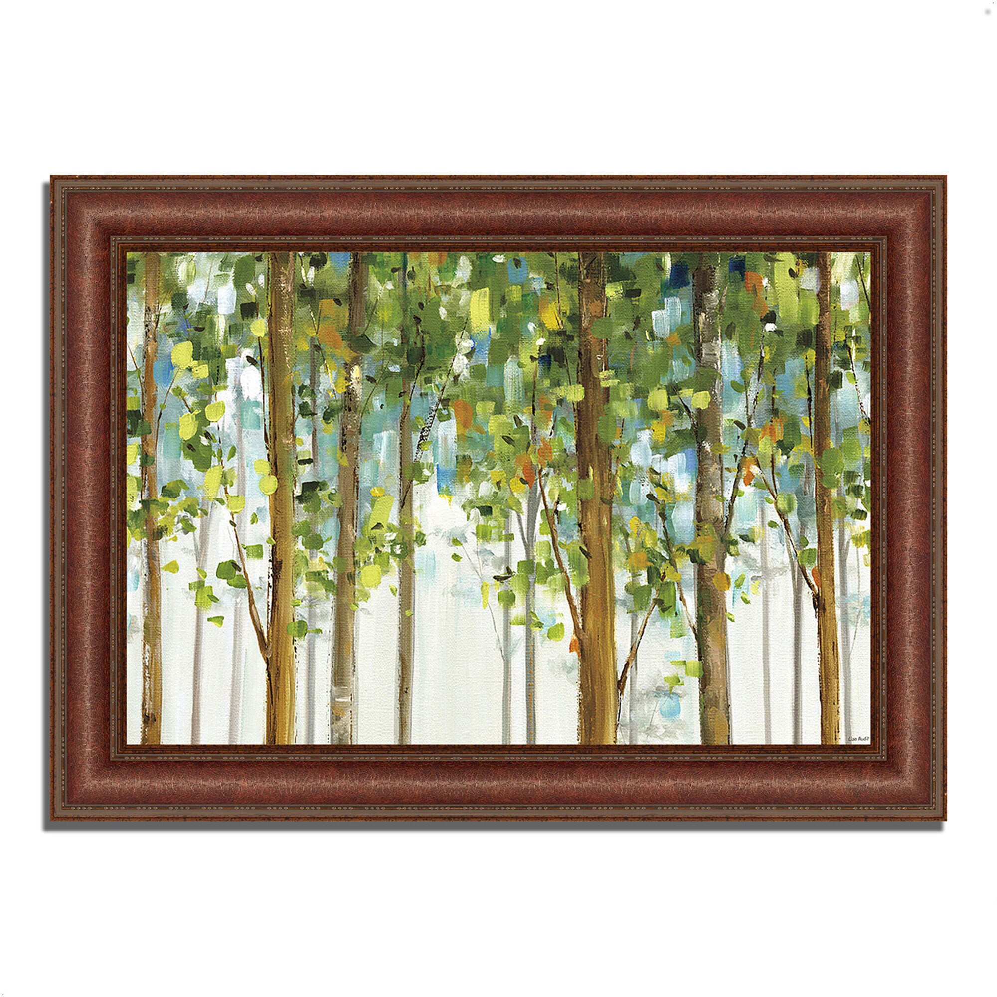 Tangletown Fine Art Brown Wood Framed 45-in H x 64-in W Landscape Paper ...