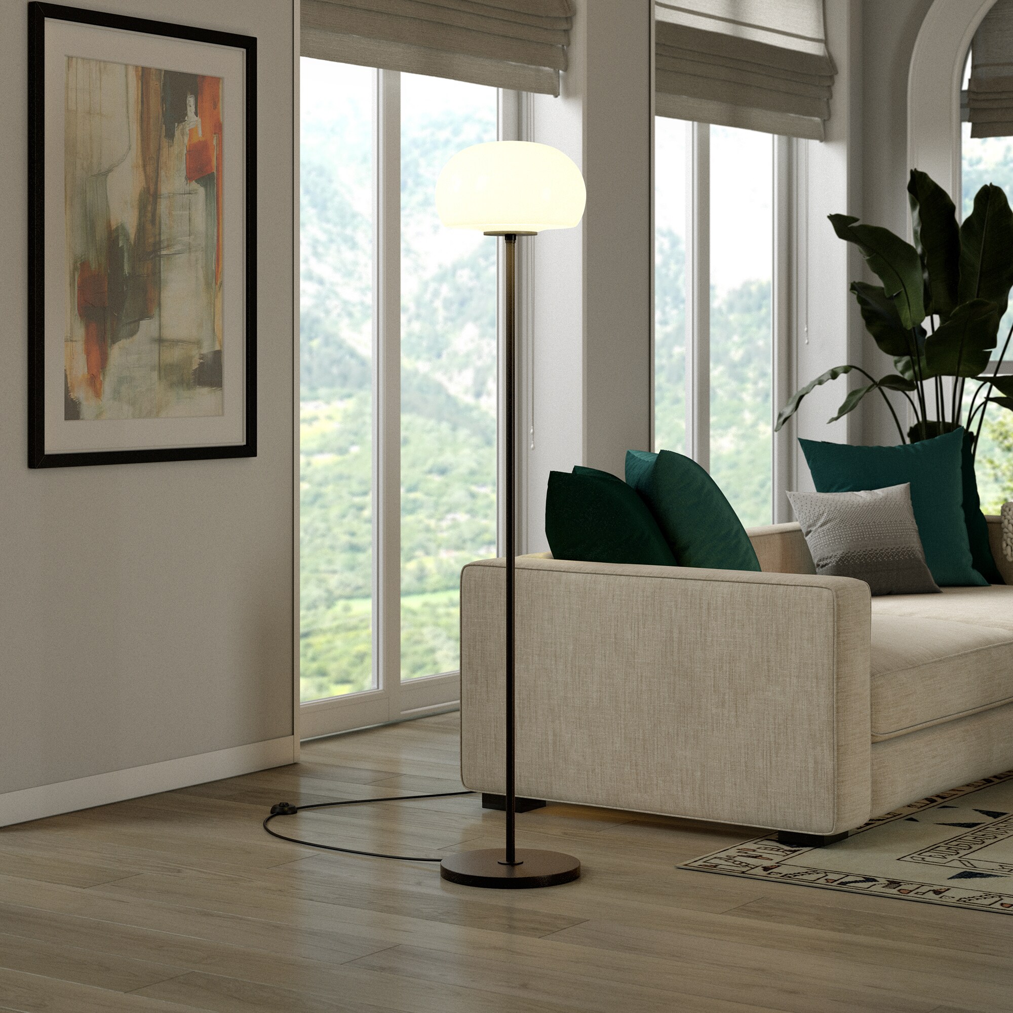 Hailey Home Amanita 62.25-in Blackened Bronze Floor Lamp in the Floor ...