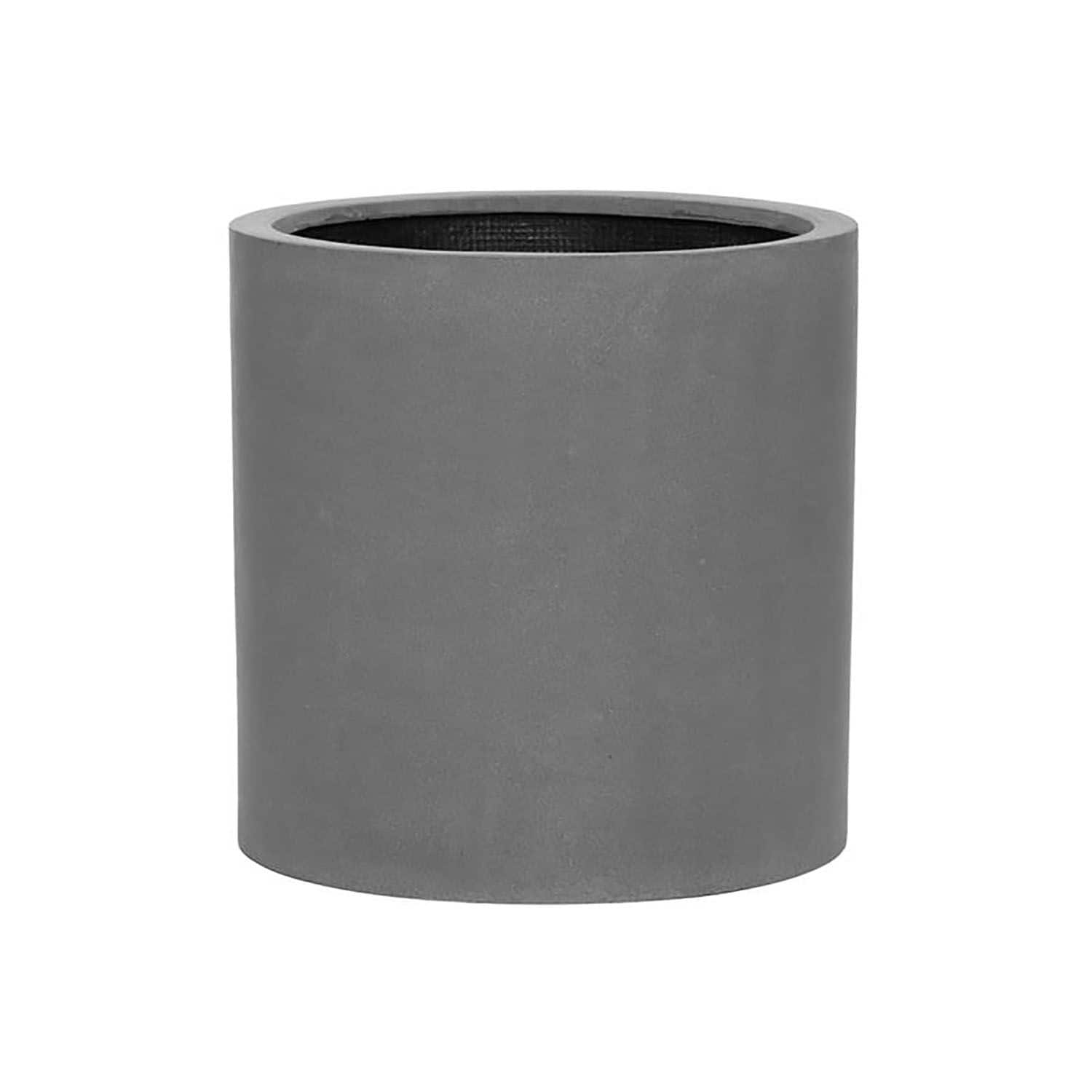 Vasesource CAMBRIDGE17CM Round 16.5-Inches W Large Gray Mixed/Composite Indoor/Outdoor Planter