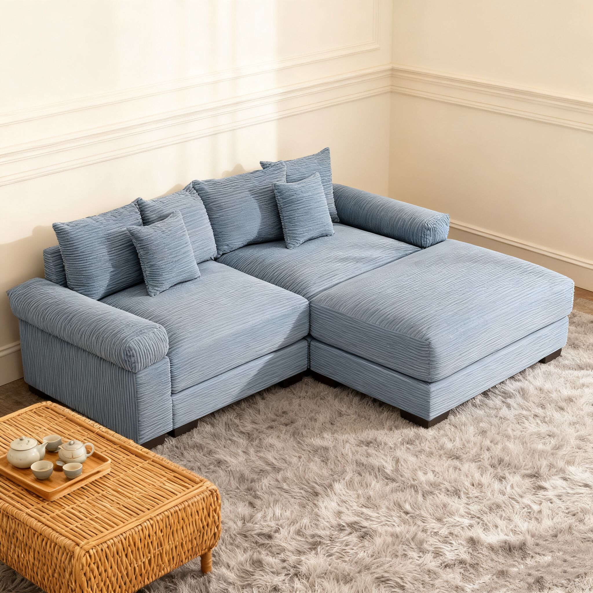 Homy Casa SSQP-04-BL Sofas-Loveseats - View #4