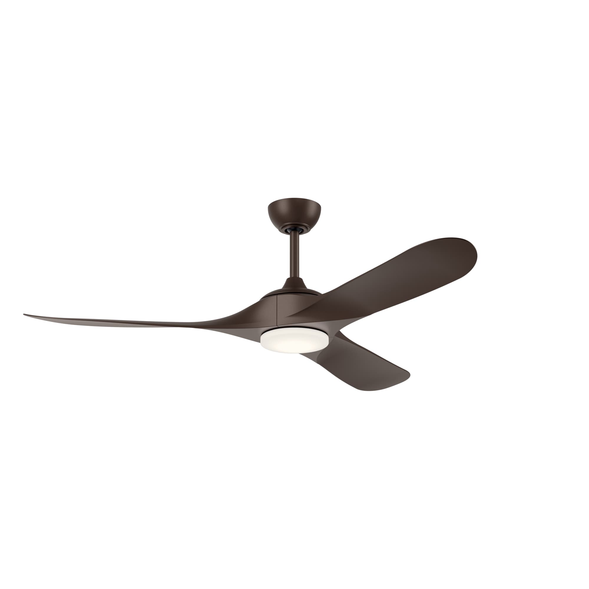 Kichler 310660SNB Mylo 60-in Color-Changing Integrated LED Outdoor Satin Natural Bronze with Satin Natural Bronze Blades Ceiling Fan With Light - Remote Included ( 3 -Blade )