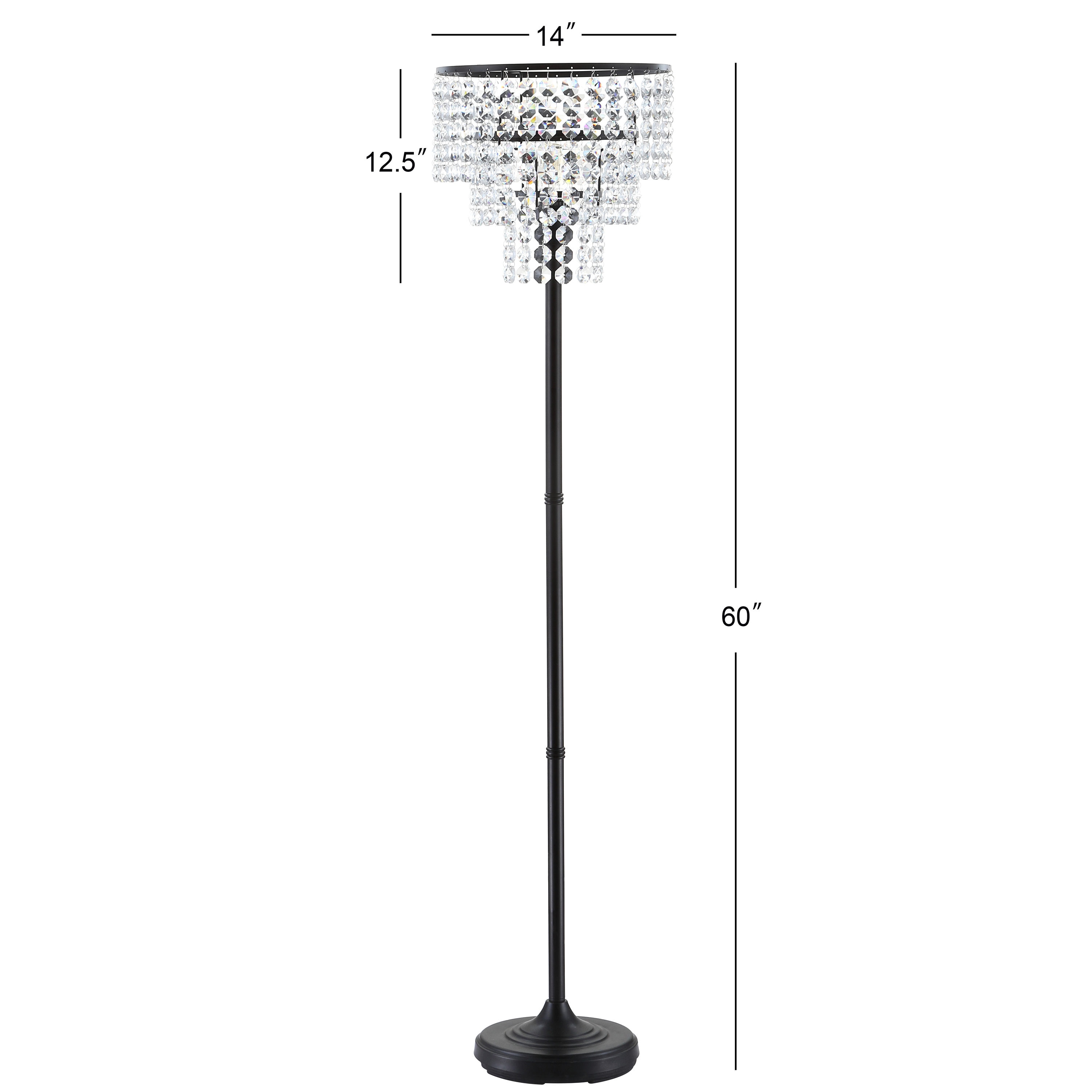 Juliette 60" Bronze Crystal Transitional Glam Floor Lamp