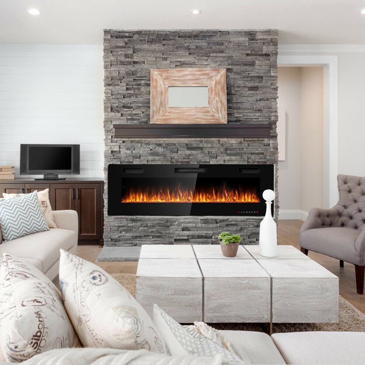 In wall fireplace install options & insulation