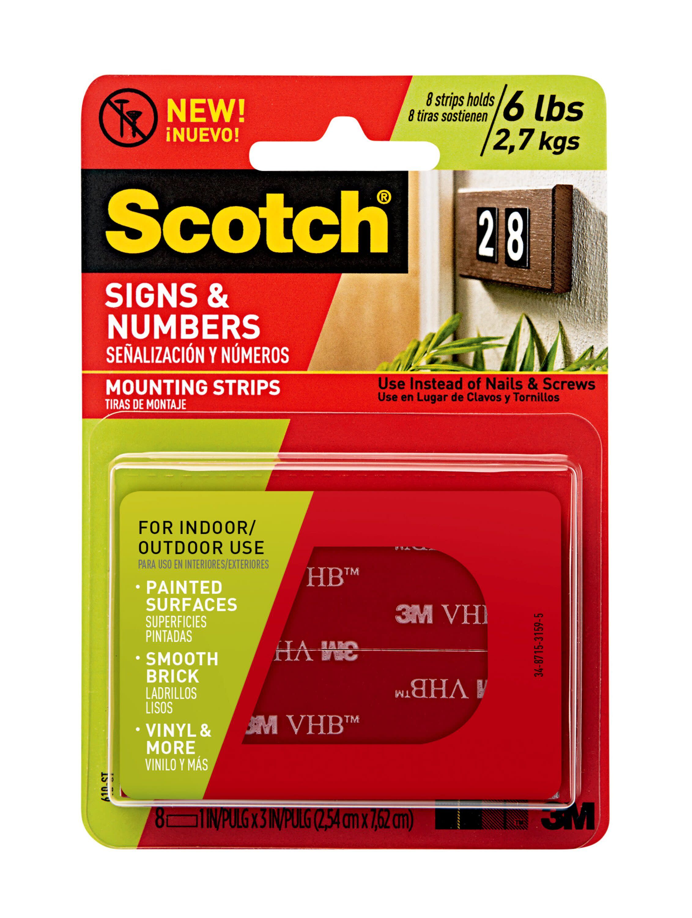 Scotch Mirror Mounting Tape, 1 x 60-in.
