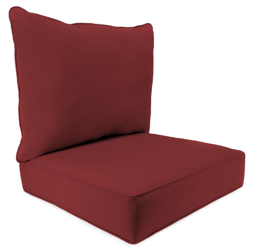 Jordan Manufacturing Burgandy Deep Seat Patio Chair Cushion in the