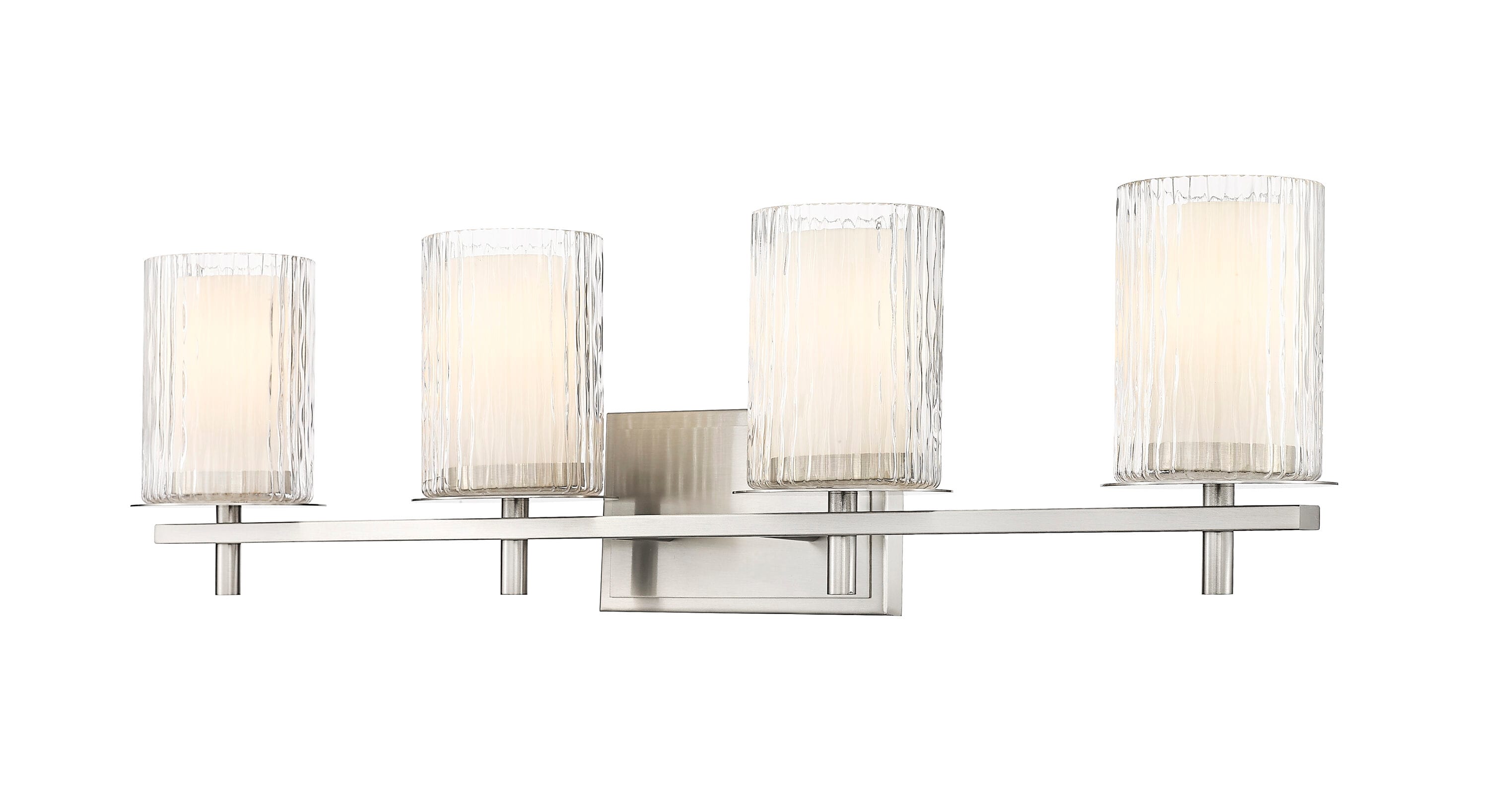 Z-Lite 1949-4V-BN Grayson 31-in 4 -Light Brushed Nickel Industrial Vanity light