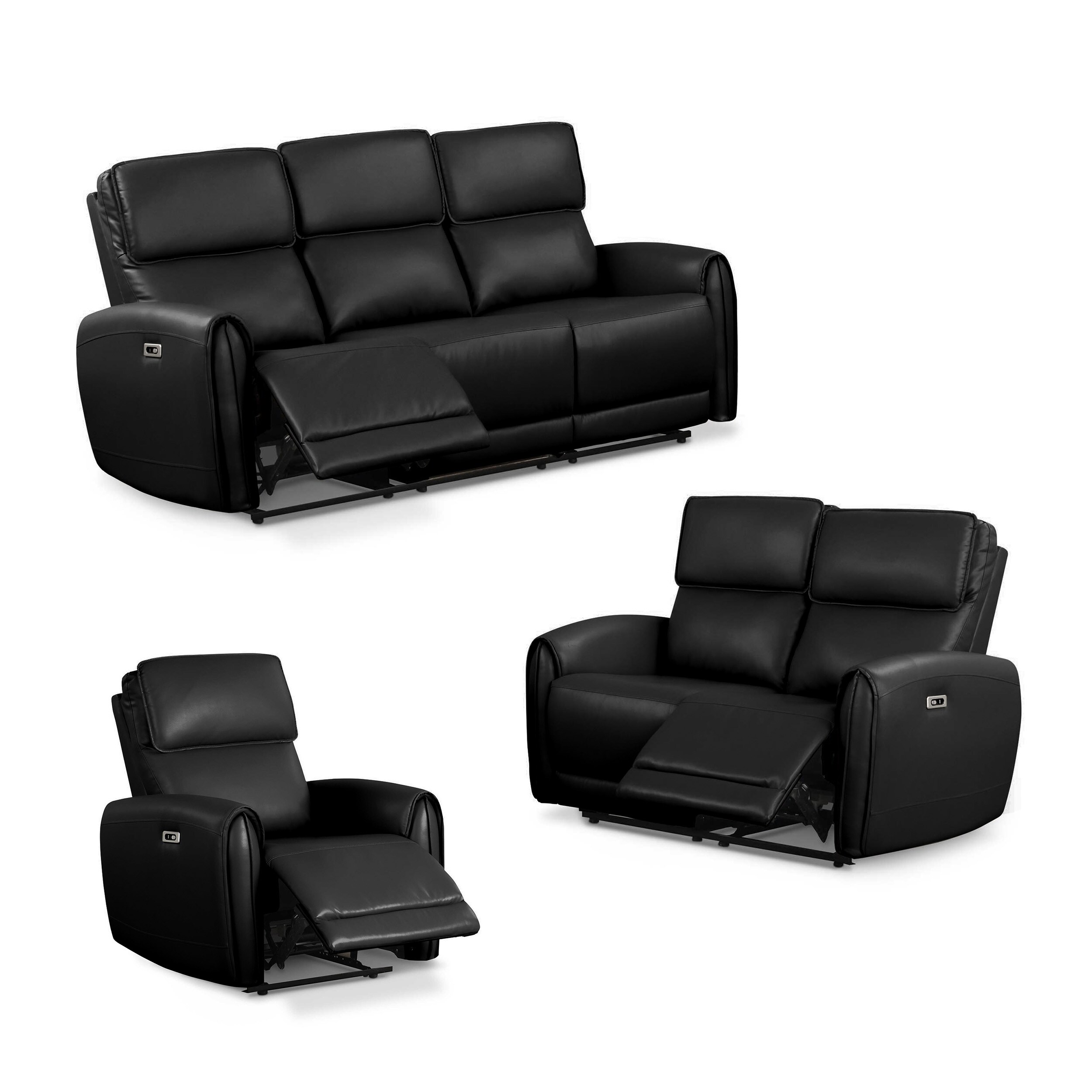 Furniture of America IDF6012BKPM-3PC Living-Room-Sets - View #2