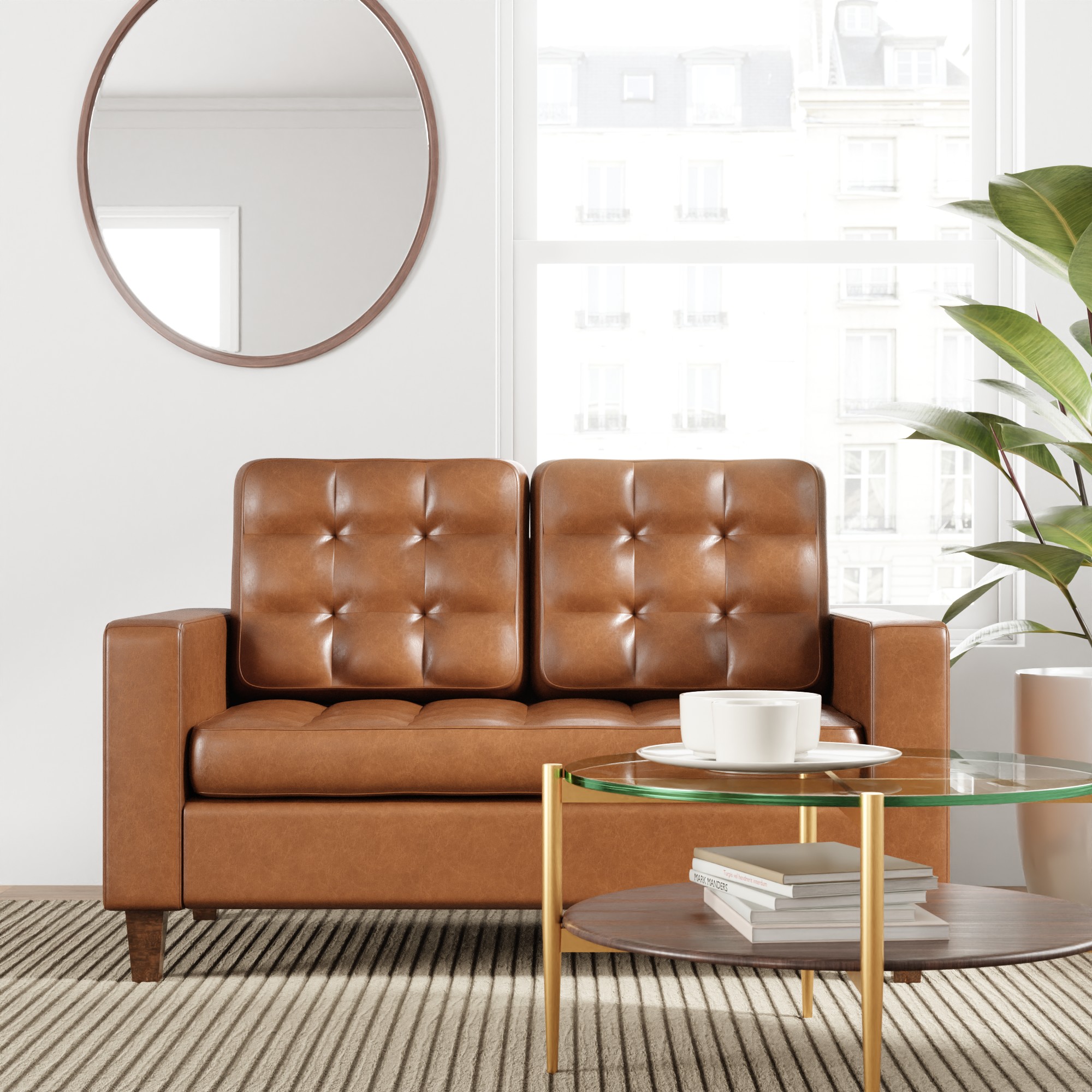 Faux Leather Loveseat In The Couches, Faux Leather Love Seat