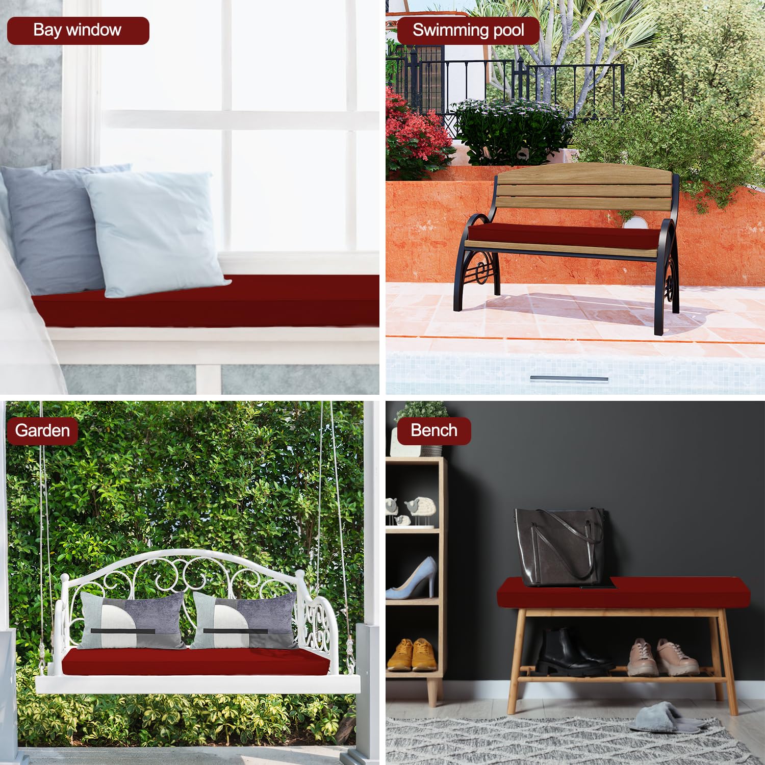 Aoodor A058-PRDRD Patio-Furniture-Cushions - View #7
