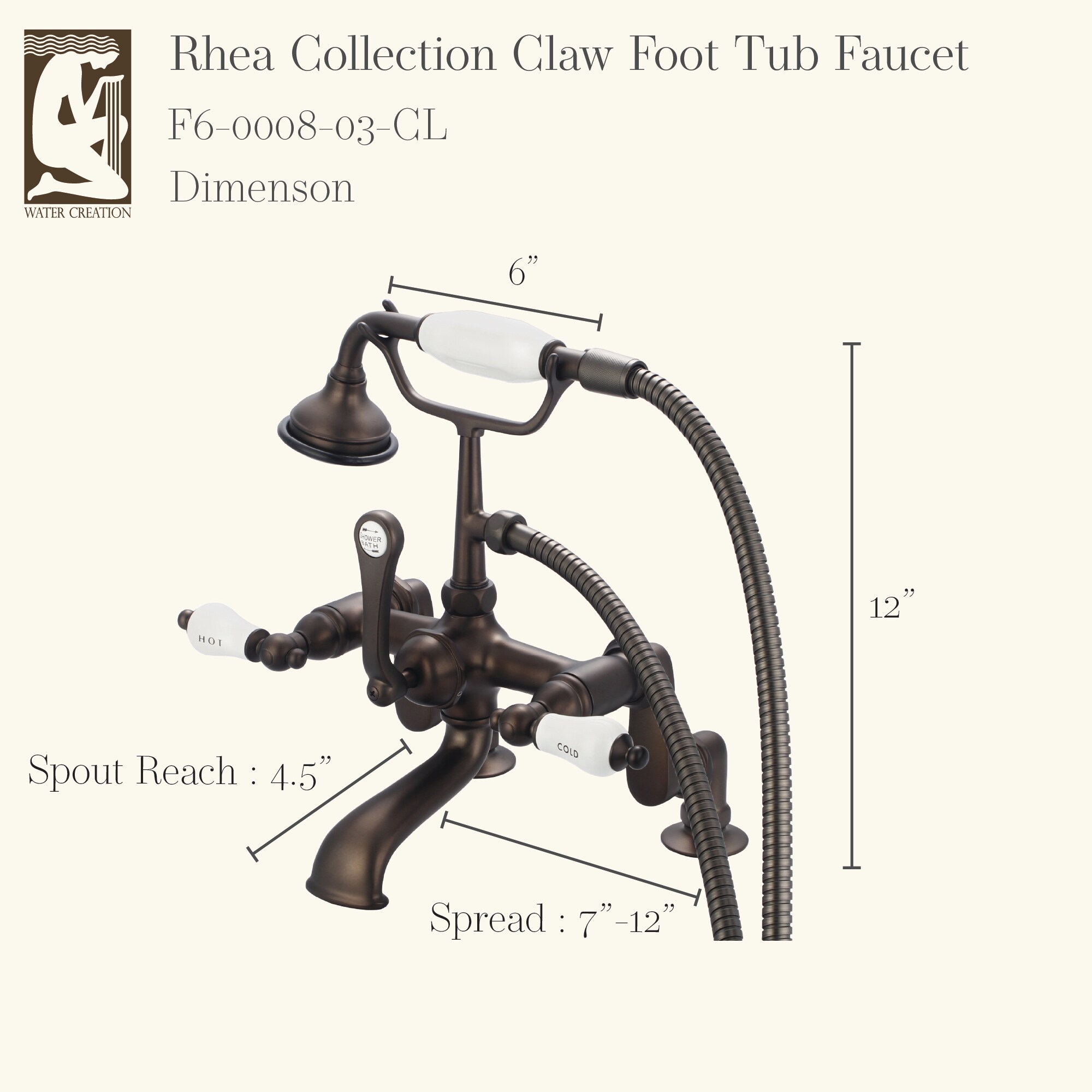 Water Creation F6-0008-03-CL Roman-Tub-Faucets - View #3