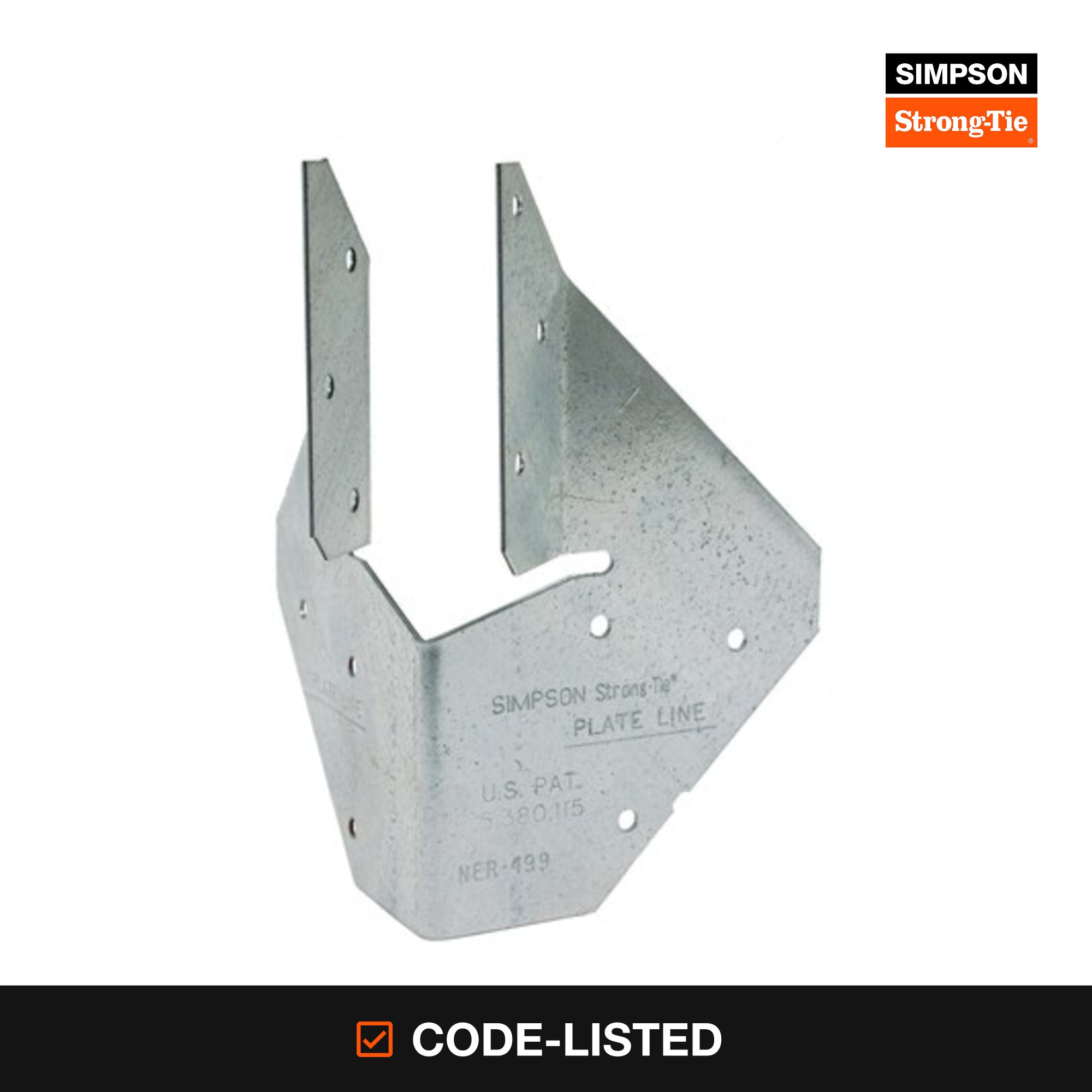 Simpson Strong-Tie 1-3/4-in x 11-7/8-in Single 18 -Gauge G90 galvanized Corner tie