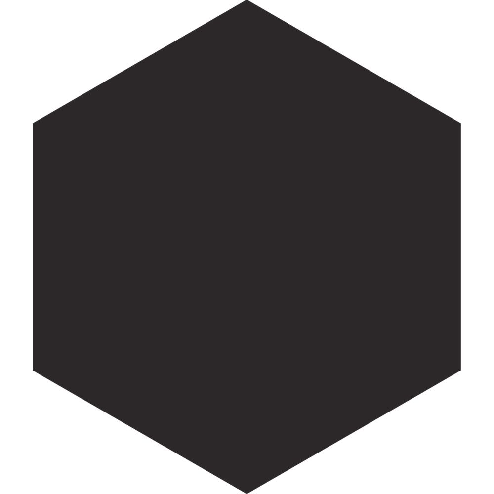The Tile Life TMAGI0809BK Milan Black 8-in x 9-in Matte Porcelain Hexagon Floor and Wall Tile (9.9-sq. ft/ Carton)