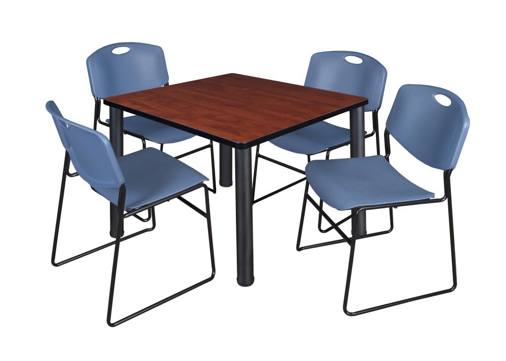 Regency TB4242CHBPBK44BE Breakroom Red 4-Person Training Table (42-in W x 29-in H)