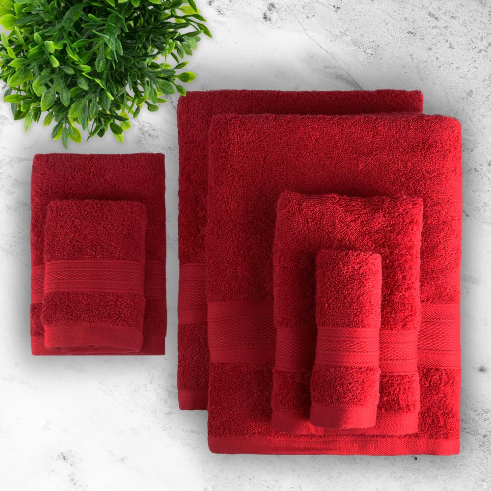 Trident 100% Cotton Feather Touch Towels, 6 Piece Set - 2 Bath Towels, 2 Hand Towels, 2 Washcloths, Super Soft and Highly Absorbent, Soft & Plush