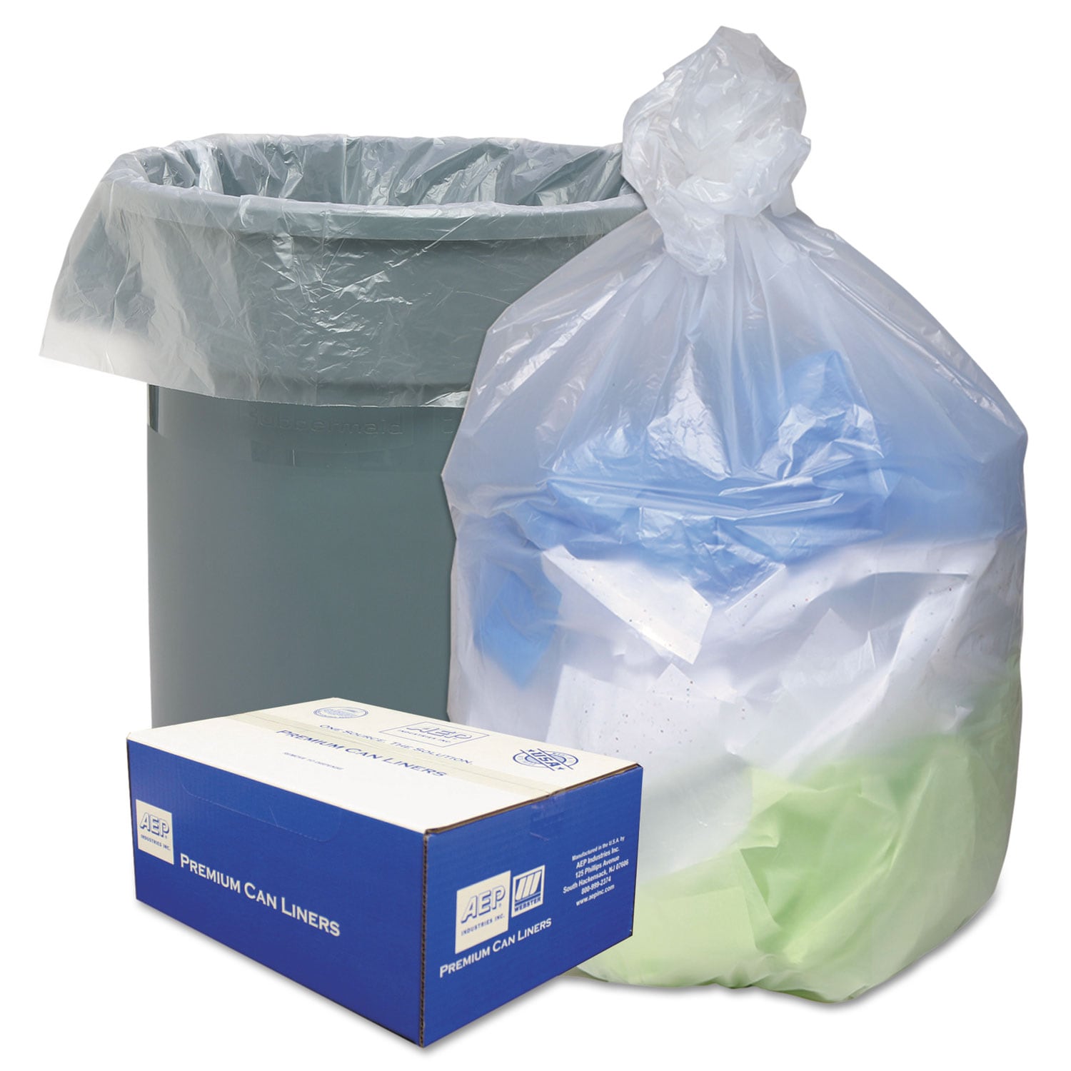 Ultra Plus Can Liners 56 gal 16 mic 43 in x 48 in Natural 20 Bags/Roll 10 Rolls/Carton