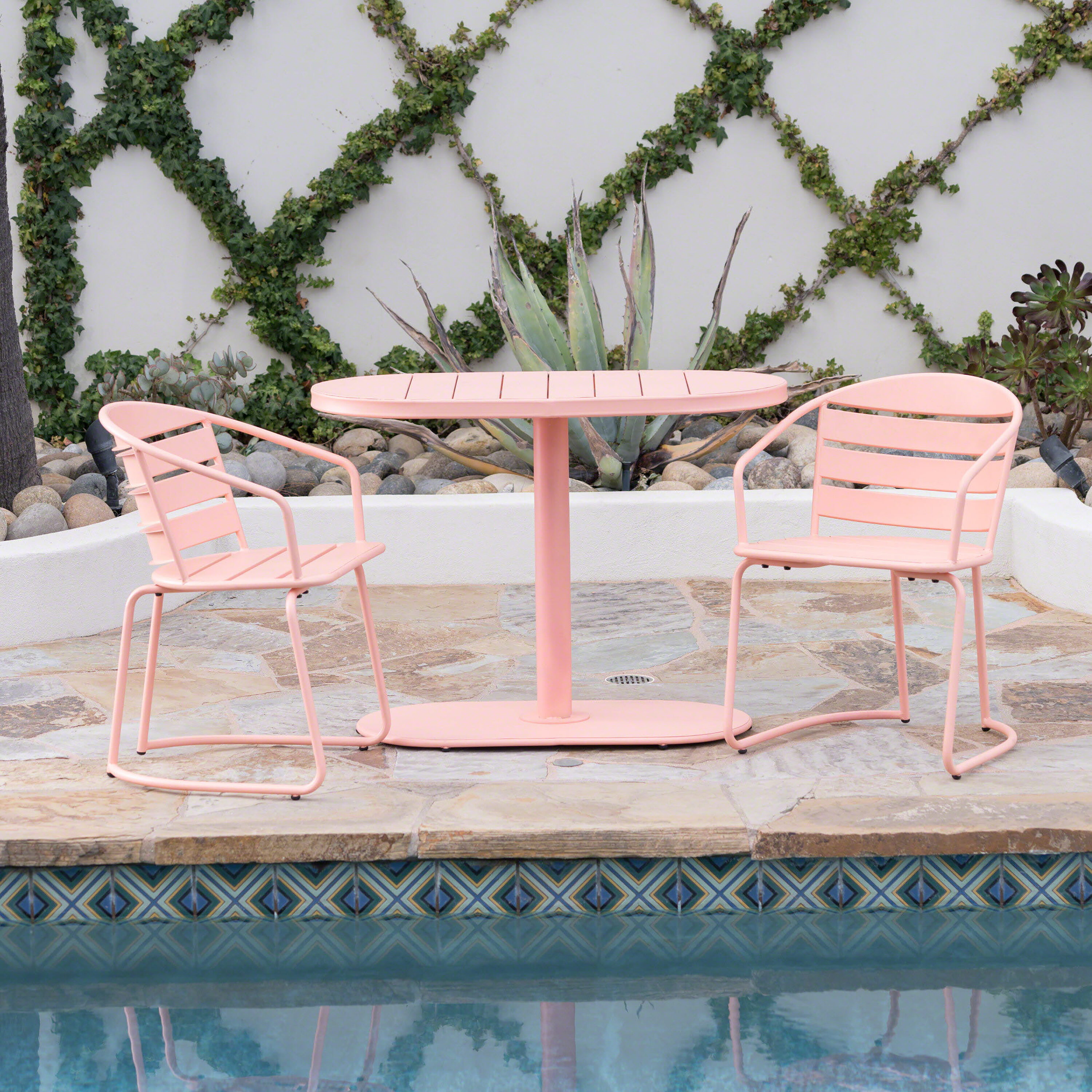Moda Furnishings MD62015-CRL 3 -Piece Patio Conversation Set