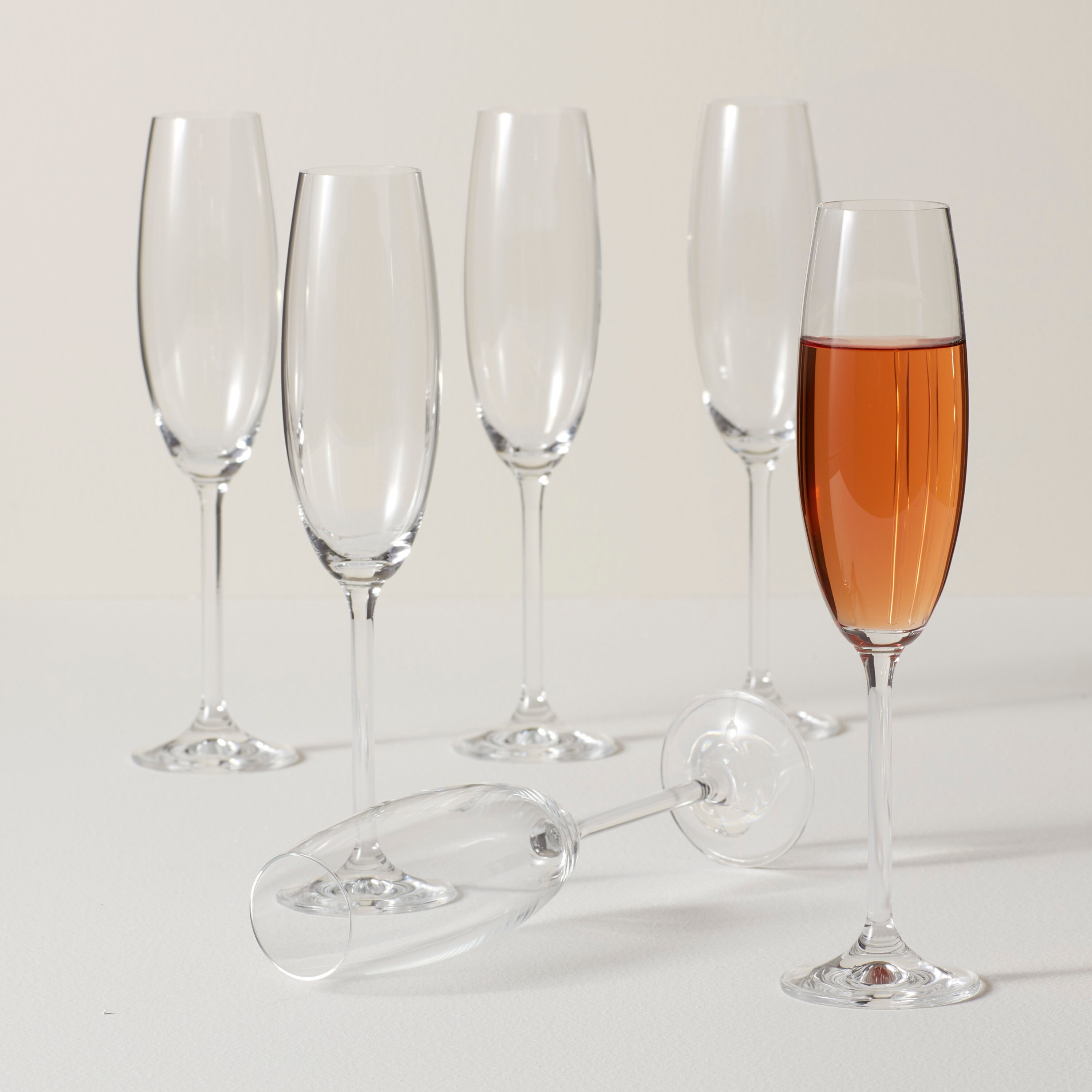 Tuscany Classics Clear Crystal Champagne Flute Set