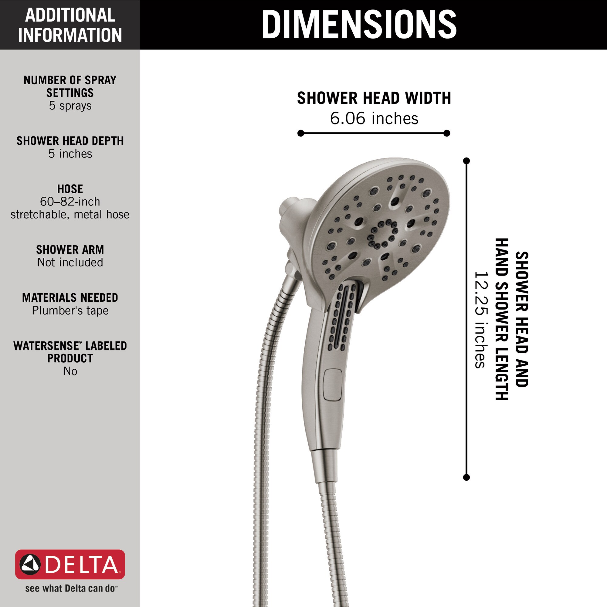 Delta 58620-SS25-PK Fixed-Showerhead - View #5