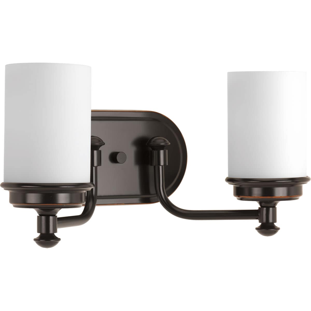 Progress Lighting P300013-139 Glide 16-in 2 -Light Oil-rubbed Bronze Traditional Vanity light