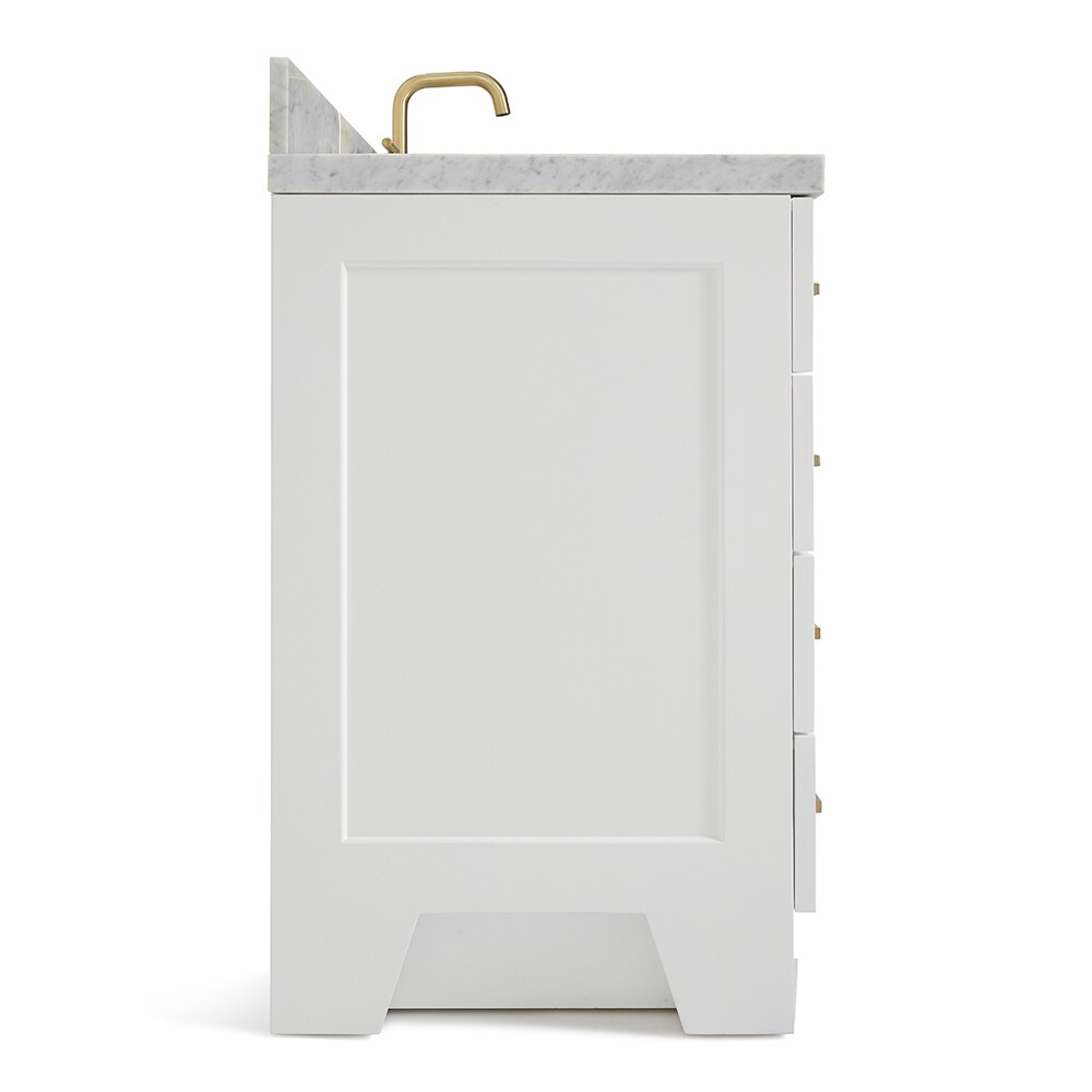 Taylor White Single Bathroom Vanity with Carrara Marble Top
