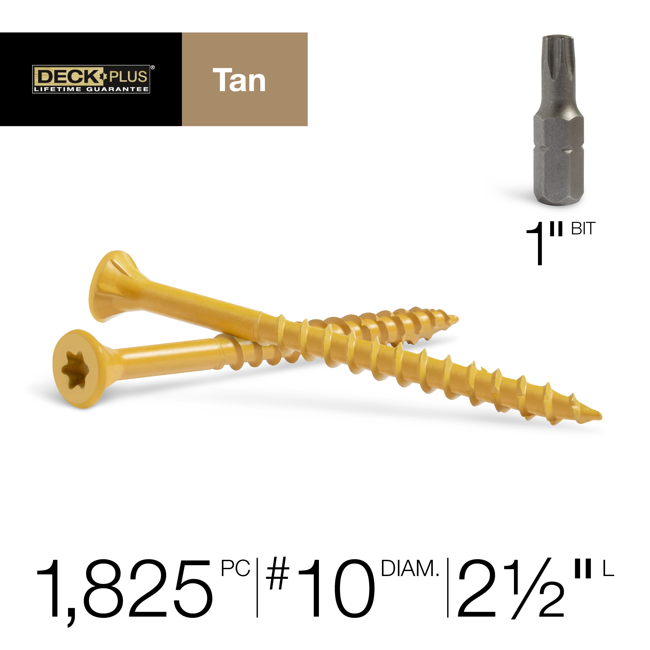 Deck Plus #10 x 2-1/2-in Wood To Wood Deck Screws (1825-Per Box) 48417 Sansujyuku sansujyuku.com